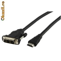 Cablu HDMI (tata) la DVI (tata) lungime 5 metri foto
