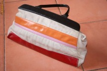 Geanta MEEX piele + material textil foto