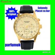 SEKONDA CEAS ORIGINAL BARBAT,PLACAT AUR, IN CUTIE,CADOU,GARANTIE,CRONOGRAF,CEL MAI BUN CEAS ,ELEGANT,LUXOS, DE FIRMA,ELEGANT NUMAI BUN TINUTA OFFICE foto