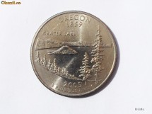 USA / SUA QUARTER 25 CENTS OREGON 2005 D ** foto