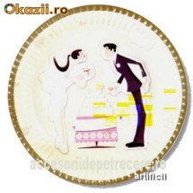 10 Farfurii carton 18cm WEDDING foto