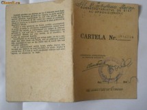 cartela alimente din 1945 -foarte rara foto