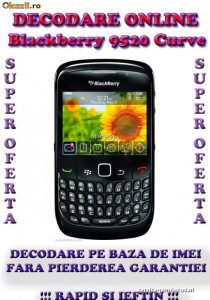 Decodez Blackberry 8520 == Decodare Blackberry 8520 Curve  == Deblocare ONLINE = SUPER OFERTA = foto