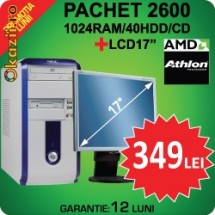 ATHLON2600+/1024RAM/40GHDD/CD/+MONITOR LCD 17 -349 lei foto