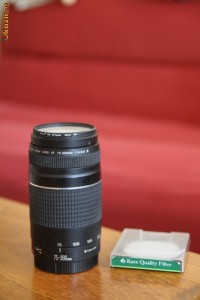 Canon 75-300 mm 4-5.6 III + filtru UV slim foto
