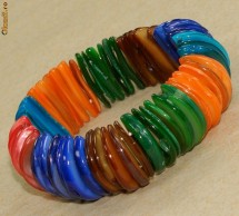 Bratara elastica,  foarte frumoasa sidef mutlcolor !OFERTA foto