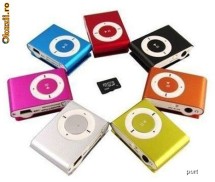 Mp3 Player gen ipod shuffle cu slot card micro SD, casti si cablu de date incluse!!! foto
