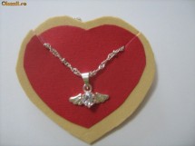 LANTIC CU PANDANTIV 18K White Gold Filled -cristale de zirconiu-UN FRUMOS CADOU foto