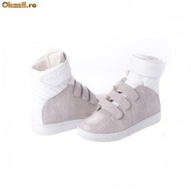 Ghete din piele Alessandro Biaggio - bej/alb [Cod: ABA033_G1] foto