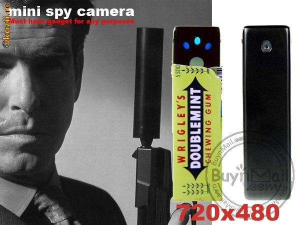 LICHIDARE STOC SPY SPION CAMERA REPORTOFON GUM PACHET GUMA 720x480 VIDEO SUNET foto mare