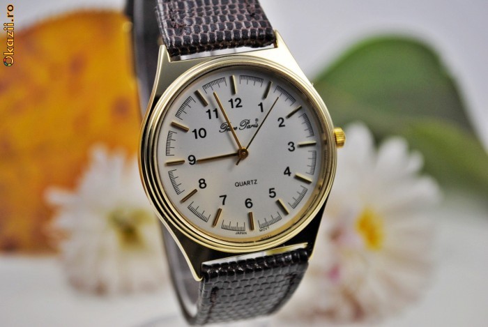 Super oferta,CEAS CU MECANISM CITIZEN MIYOTA,placat aur,PE842 foto mare