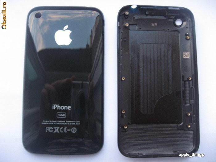 Carcasa Capac spate ORIGINALA Apple iPhone 3GS 16GB White / Black - la alegere !! foto mare