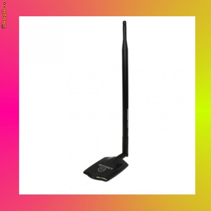 placa retea fara fir wireless de mare putere 10 dbi 1500 mw IASI foto mare