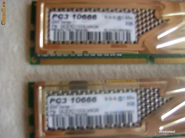 DDR 3 OCZ gold edition 2 X 2 gb kit foto mare