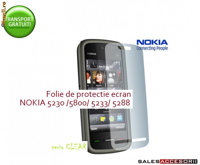 2X FOLIE ECRAN NOKIA 5230 5233 5800 5228 5288  - TRANSPORT GRATUIT! foto mare