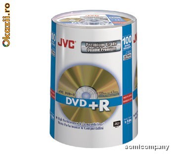 DVD+R JVC 16X 4,7 GB CAKE BOX 100 foto mare