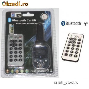 Modulator FM cu BLUETOOTH CAR KIT USB / CARD TELECOMANDA foto mare