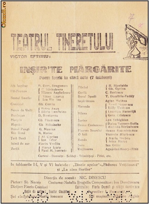 Program - Teatrul Tineretului - Insir'te Margarite foto mare