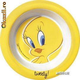 Bol melamina 17,5 cm TWEETY YELLOW foto mare