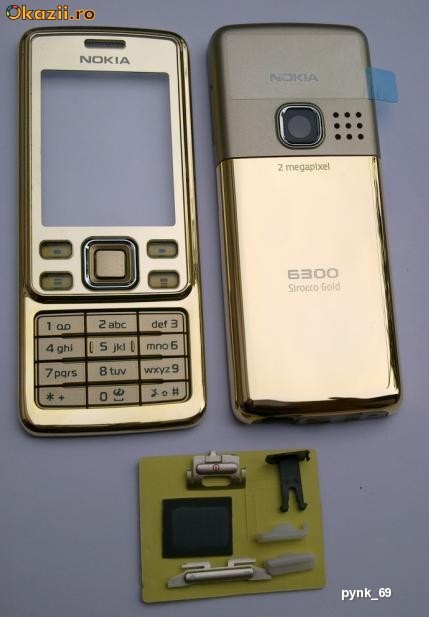 CARCASA NOKIA 6300 GOLD foto mare