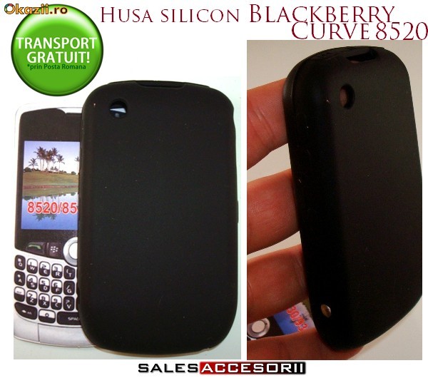 HUSA NEAGRA SILICON BLACKBERRY 8520 CURVE - TRANSPORT GRATUIT foto mare