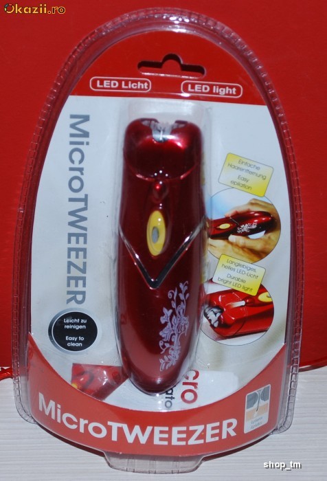 Epilator Tweeze cu LUMINA foto mare