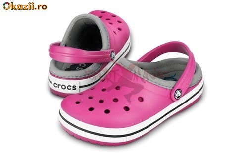 Crocs Crocband Kids lined custom Fuchsia (172) foto mare