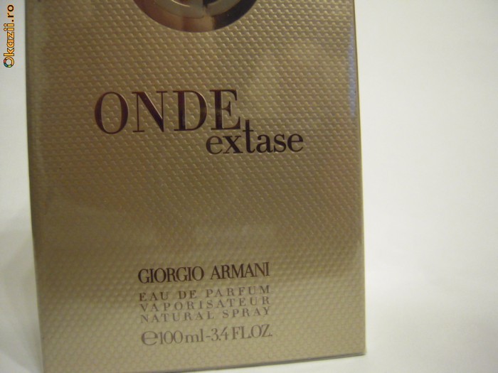 PARFUM  ONDE EXTASE -ARMANI 100 ml  EDP. woman foto mare