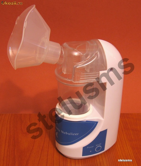 Aparat aerosoli cu ultrasunete nebulizator portabil inhalator silentios ideal pentru copii si adulti NOU SIGILAT foto mare