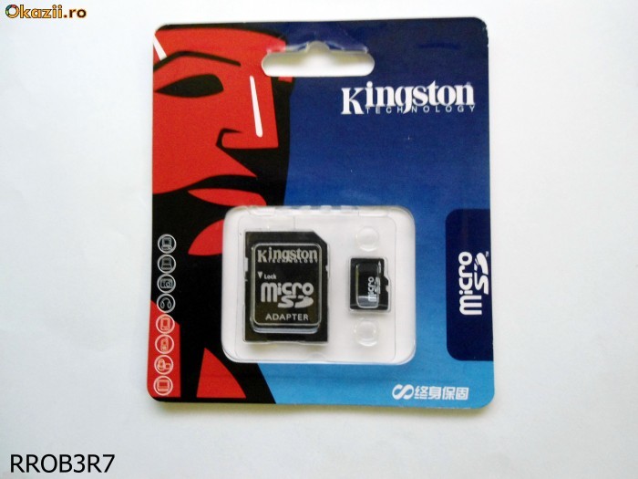 Card Kingston   Micro  SD 1 GB  NOU  Cadou  Adaptor Micro SD Kingston foto mare