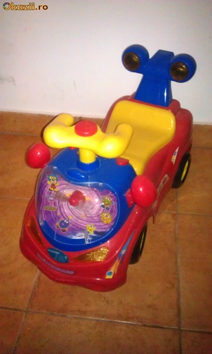 Masinuta ride-on - de impins cu picioarele foto mare
