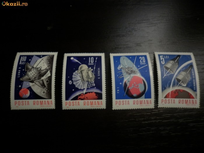 Romania LP 632 , Cosmonautica 1966 , cal a II a , MNH/** foto mare