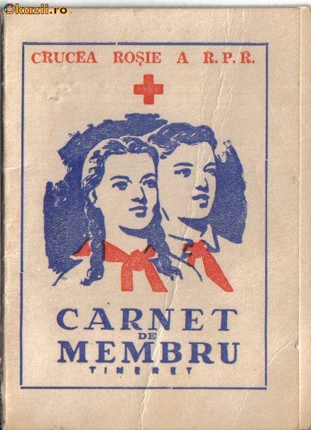 Crucea Rosie a RPR - Carnet de Membru - Tineret - 1962 foto mare