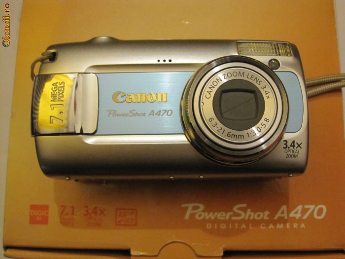 CANON A470  7,1Mp  ASPECT FF BUN   PRET OK    , CU PROBLEME . foto mare