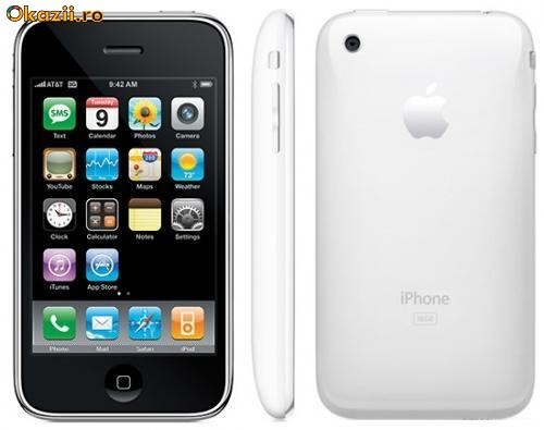 APPLE IPHONE 3G 16GB ALB! CADOU FOLIE SI CARCASA PROTECTIE! foto mare