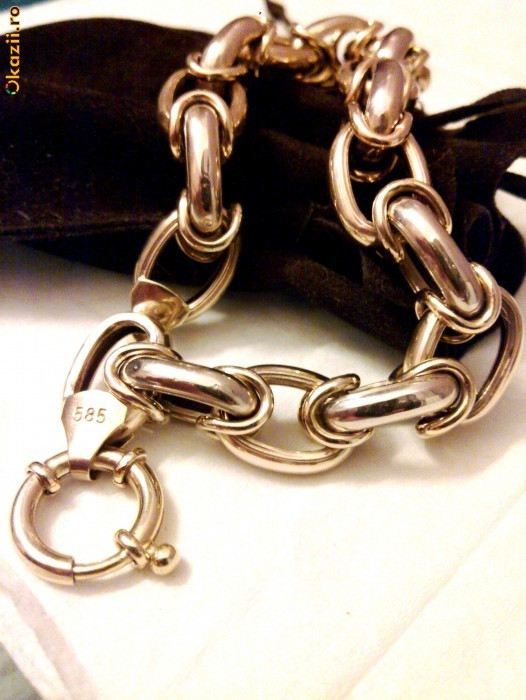 Bratara aur 14k barbateasca,model deosebit foto mare