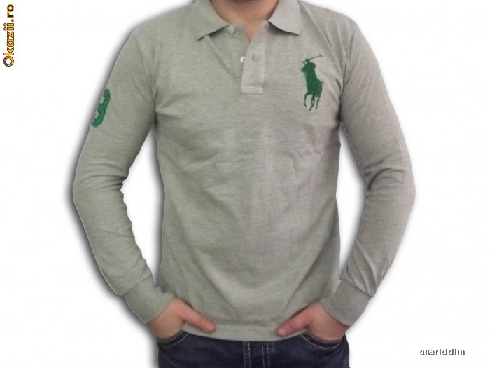 Tricou RALPH LAUREN- maneca lunga ( green poney) foto mare