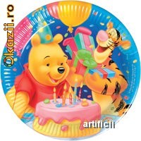 10 Farfurii 23 cm WINNIE BIRTHDAY foto mare