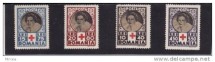 k.588 - Romania 1945 - Crucea Rosie  4v. foto