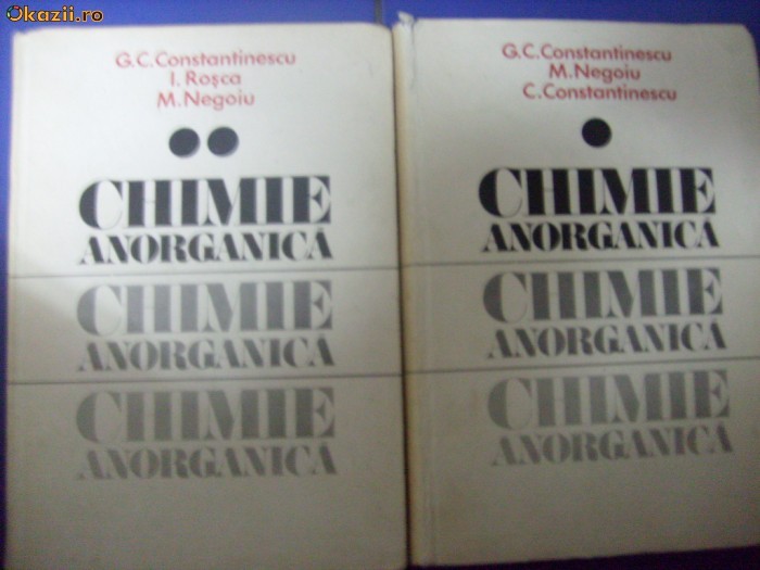 Constantinescu,Rosca-chimie anorganica 2 vol foto mare