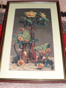 Goblen "Trandafiri in vase orientale" foto