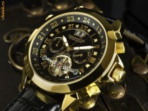 Ceas de lux Calvaneo 1583 Astonia Placat cu Aur 18K, 8 Diamante, Automatic foto
